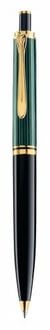 Produktbild: Pelikan Kugelschreiber Souver&auml;n&reg; K400, 24-Karat vergoldete Zierelemente, Druckmechanik, Schwarz-Gr&uuml;n