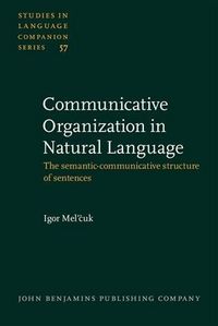 Produktbild: Communicative Organization in Natural Language