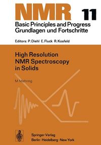 Produktbild: High Resolution NMR Spectroscopy in Solids
