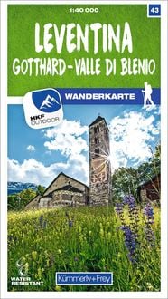 Produktbild: Leventina Gotthard - Valle di Blenio 43 Wanderkarte 1:40 000