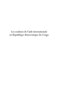 Produktbild: Les coulisses de l'aide internationale en republique democra