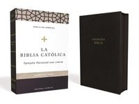 Produktbild: Biblia Cat&oacute;lica, Tama&ntilde;o Personal, Leathersoft, Negra, Con Cierre, Comfort Print