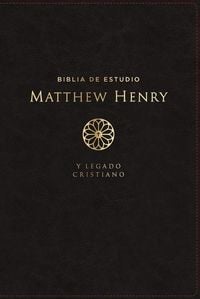 Produktbild: RVR, Biblia de estudio Matthew Henry y legado cristiano, Leathersoft, Negro, Interior a dos colores, Comfort Print
