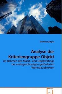 Produktbild: Kamper, M: Analyse der Kriteriengruppe Objekt