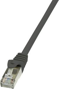 Produktbild: LogiLink CP1073S RJ45 Netzwerkkabel, Patchkabel CAT 5e F/UTP 5.00 m Schwarz mit Rastnasenschutz 1 St.