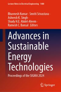 Produktbild: Advances in Sustainable Energy Technologies