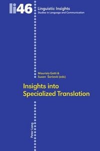 Produktbild: Insights into Specialized Translation