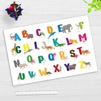 Produktbild: Cover-your-desk Schreibtischunterlage f&uuml;r Kinder Buntes ABC mit Tieren, aus hochwertigem Vinyl , 60 x 40 cm