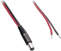Produktbild: BKL Electronic 075144 Niedervolt-Anschlusskabel Niedervolt-Stecker - offene Kabelenden 5.50 mm 2.10 mm 0.50 m 1 St.