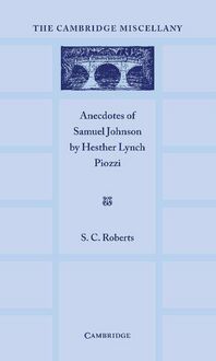 Produktbild: Anecdotes of Samuel Johnson