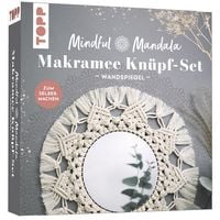 Produktbild: Mindful Mandala - Makramee-Kn&uuml;pf-Set: Wandspiegel. Mit Anleitung und Material zum Selberkn&uuml;pfen
