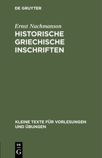 Produktbild: Historische griechische Inschriften