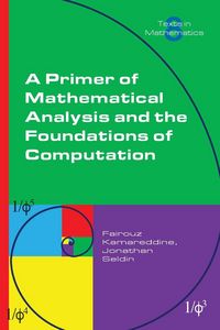 Produktbild: A Primer of Mathematical Analysis and the Foundations of Computation