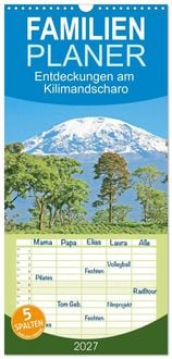 Produktbild: Familienplaner 2027 - Entdeckungen am Kilimandscharo mit 5 Spalten (Wandkalender, 21 x 45 cm) CALVENDO