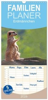 Produktbild: Familienplaner 2026 - Erdm&auml;nnchen mit 5 Spalten (Wandkalender, 21 x 45 cm) CALVENDO