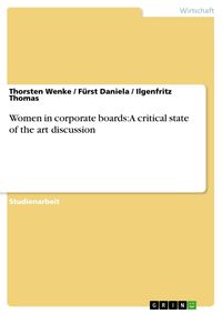 Produktbild: Women in corporate boards: A critical state of the art discussion