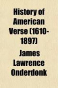 Produktbild: History of American Verse (1610-1897)