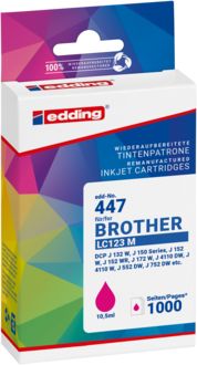 Produktbild: Edding Druckerpatrone ersetzt Brother LC-123M Kompatibel Magenta EDD-447 18-447-01