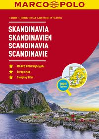 Produktbild: MARCO POLO Reiseatlas Skandinavien 1:250.000 / 1:650.000