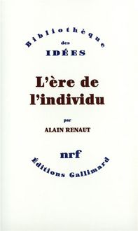Produktbild: L'&egrave;re de l'individu