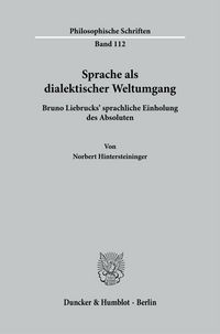Produktbild: Sprache als dialektischer Weltumgang