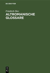 Produktbild: Altromanische Glossare