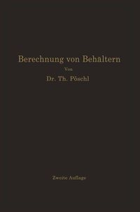 Produktbild: Berechnung von Beh&auml;ltern nach neueren analytischen und graphischen Methoden