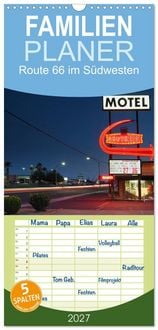 Produktbild: Familienplaner 2027 - Route 66 im S&uuml;dwesten mit 5 Spalten (Wandkalender, 21 x 45 cm) CALVENDO
