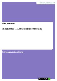 Produktbild: Biochemie II. Lernzusammenfassung