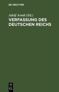 Produktbild: Verfassung des Deutschen Reichs