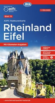 Produktbild: BVA ADFC Radtourenkarte Rheinland /Eifel 1:150.000