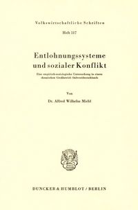 Produktbild: Entlohnungssysteme und sozialer Konflikt