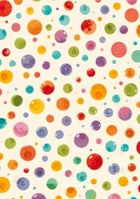 Produktbild: Notizbuch A4 blanko - Bunte Punkte / Konfetti - Geschenkidee