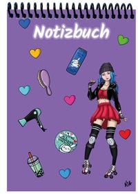 Produktbild: A 5 Notizblock Manga Enora, lila, kariert