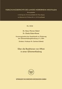 Produktbild: &Uuml;ber die Reaktionen von &Auml;than in einer Glimmentladung
