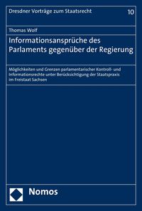 Produktbild: Informationsanspr&uuml;che des Parlaments gegen&uuml;ber der Regierung