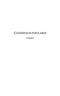 Produktbild: Conferences populaires 1