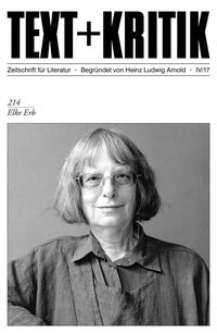 Produktbild: TEXT + KRITIK 214 - Elke Erb