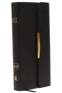 Produktbild: NKJV, Checkbook Bible, Compact, Bonded Leather, Black, Wallet Style, Red Letter Edition