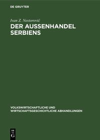 Produktbild: Der Au&szlig;enhandel Serbiens