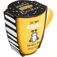 Produktbild: Tasse mit Motivdruck "Ist mir egal. Ich lass das jetzt so!", mit Banderole