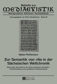 Produktbild: Zur Semantik von &laquo;rike&raquo; in der S&auml;chsischen Weltchronik