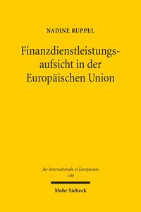 Produktbild: Finanzdienstleistungsaufsicht in der Europ&auml;ischen Union