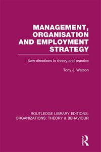 Produktbild: Management Organization and Employment Strategy (RLE: Organizations)
