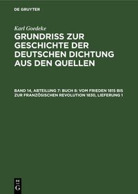Produktbild: Abteilung 7, Buch 8: Vom Frieden 1815 bis zur franz&ouml;sischen Revolution 1830