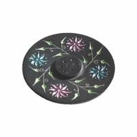 Produktbild: Räucherstäbchenhalter rund Black Stone, bunt bemalt