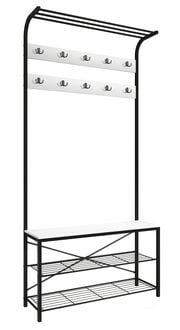 Produktbild: Metall Garderobe Kleiderst&auml;nder Schuhregal Taliro