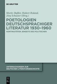 Produktbild: Poetologien deutschsprachiger Literatur 1930-1960