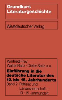 Produktbild: Einf&uuml;hrung in die deutsche Literatur des 12. bis 16. Jahrhunderts