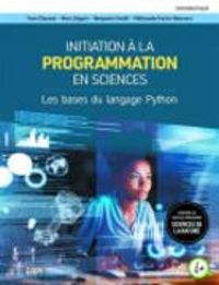 Produktbild: Initiation &agrave; la programmation en sciences